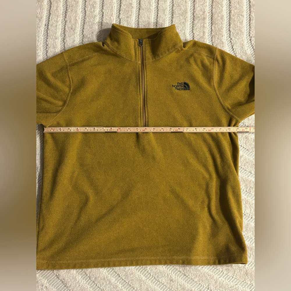 The North Face Men’s Fleece Pullover Gold/Khaki Quarter-Zip Jacket - XL - Picture 11 of 11